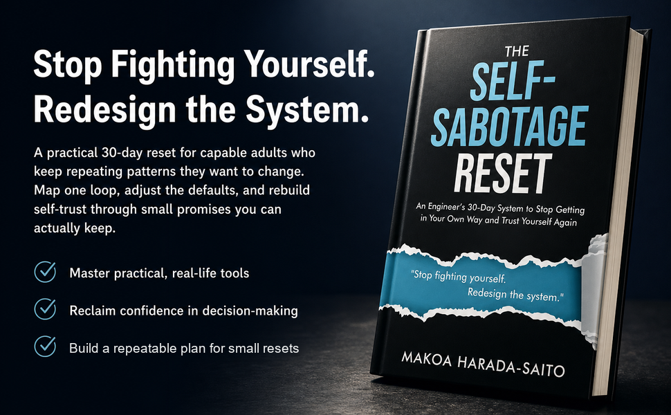 The Self-Sabotage Reset cover with benefits and book promise