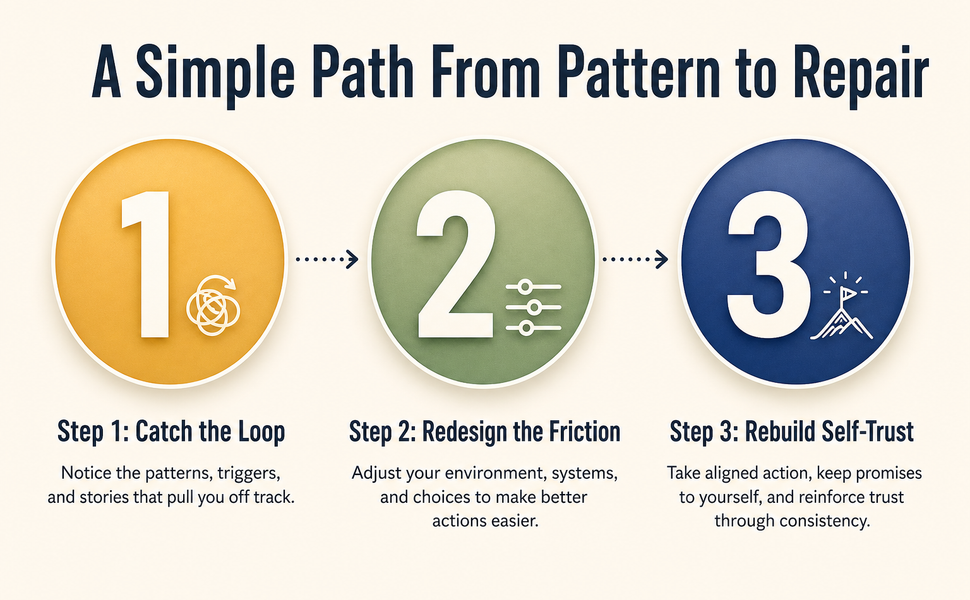 A simple three-step path from pattern to repair